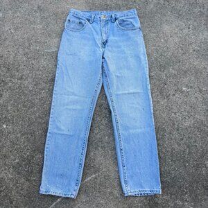 Backroad Blues Denim Jeans Blue Straight Fit Mid Rise Light Wash Mens Size 30x30